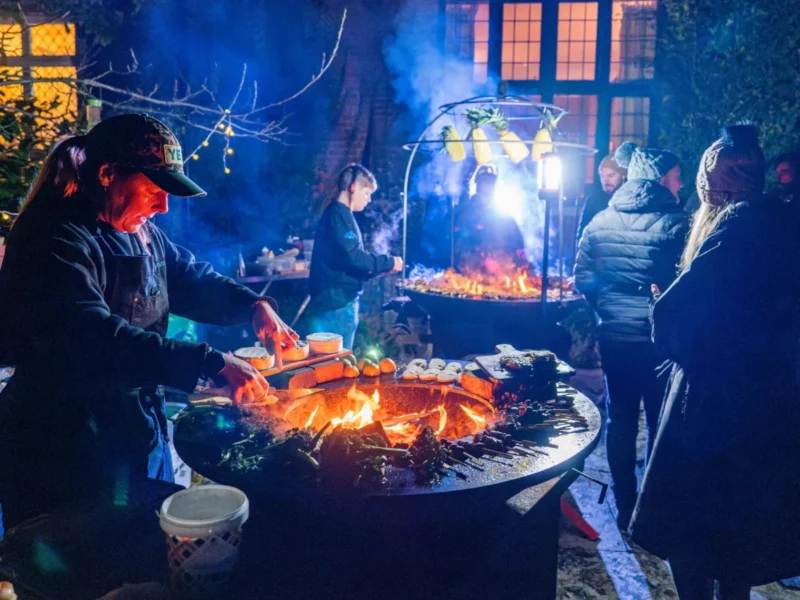 SCE 10 Goal BBQ feast after a private polo event in winter